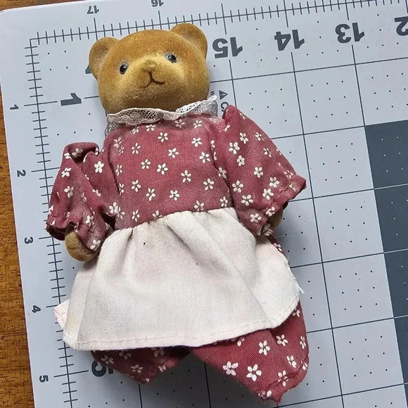 Teddy Bear Story (Applause Toy Co.) Furniture & Mini Flocked Bear (Lot 7 pcs) - Picture 7 of 16